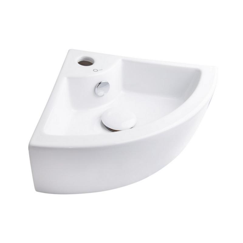 

Раковина Qtap Kiwi WHI 4299/F008 с донным клапаном, Белый