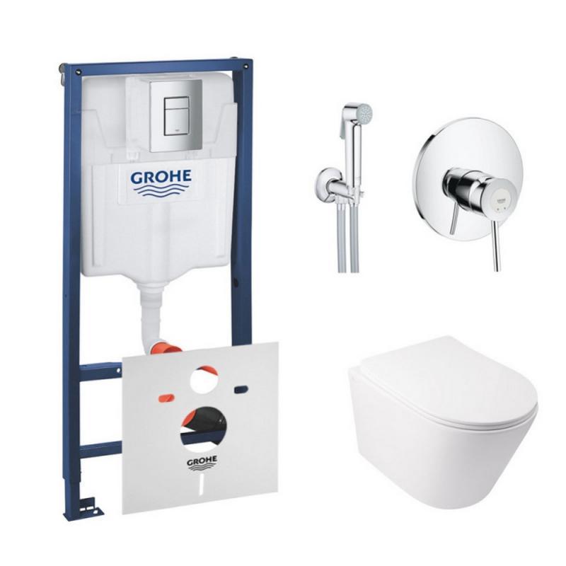 

Комплект унитаз с сиденьем Qtap Swan WHI 5178 + инсталляция Grohe Rapid SL 38772001 + набор для гигиенического