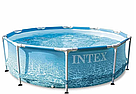 Круглий каркасний басейн Intex 28208 (305 x 76 см) Metal Frame + картріджний насос, фото 2
