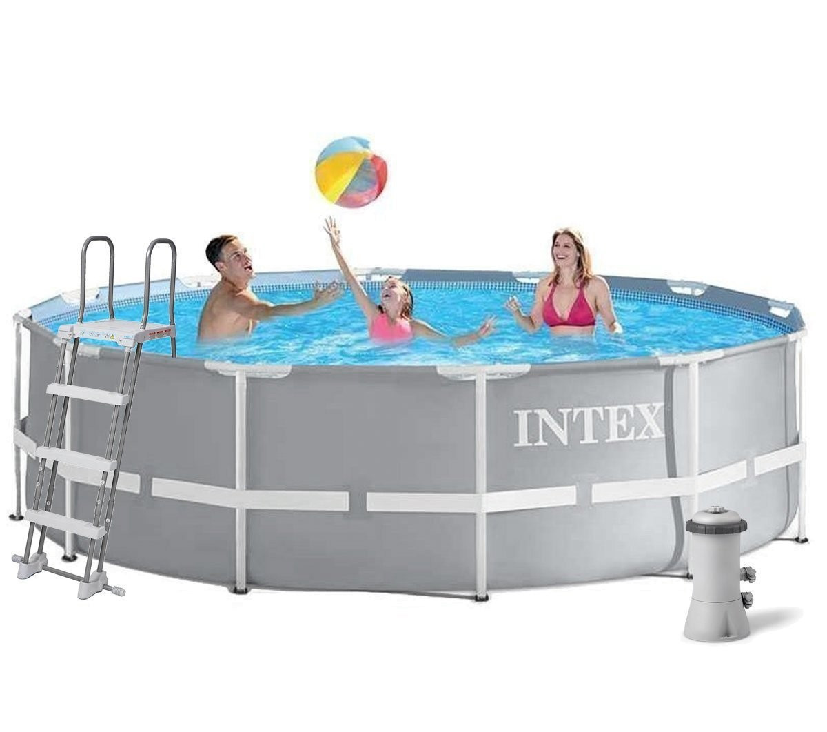 Каркасный бассейн Intex, 366x122 см (картриджный фильтр-насос 3785 л/ч, лестница)