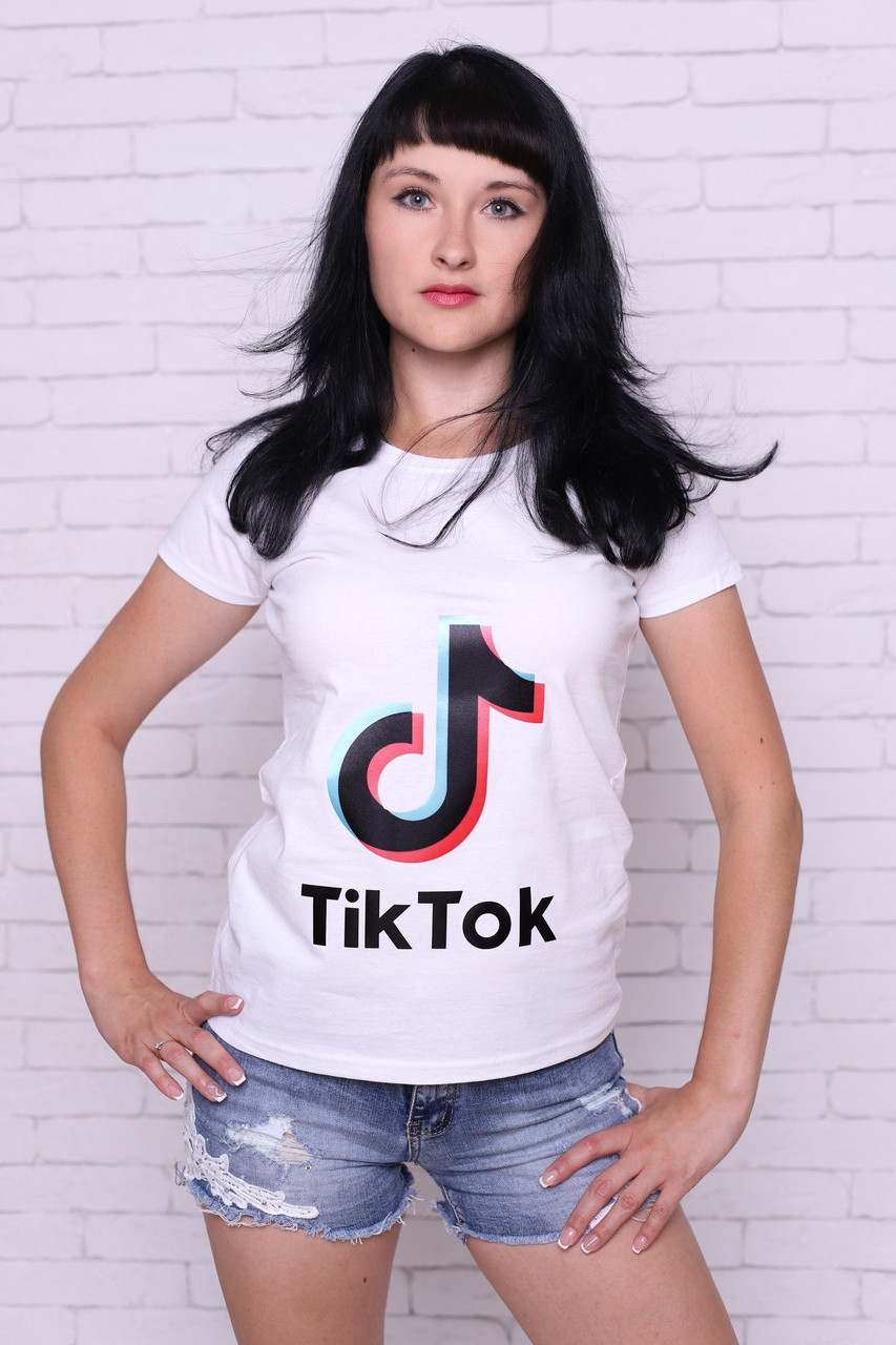 

Футболка женская Quality 100% хлопок производство Марокко TikTok white l