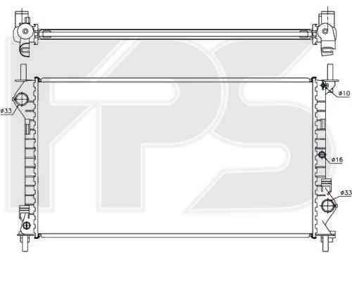 

Радиатор охлаждения Ford Connect 1.8 Di, 1.8 16V с МКПП и кондиц. ( (NRF)