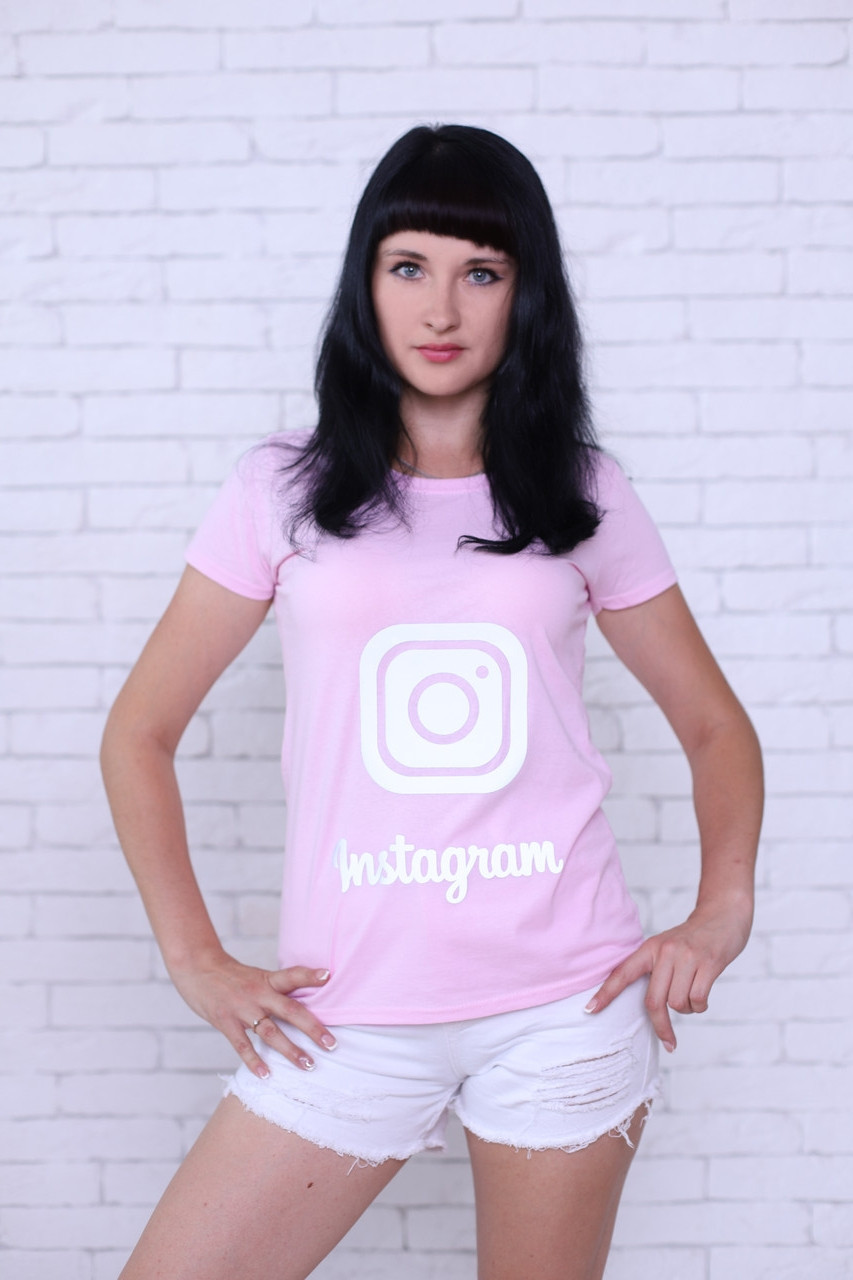 

Футболка женская Quality 100% хлопок производство Марокко Reflective Instagram pink xs