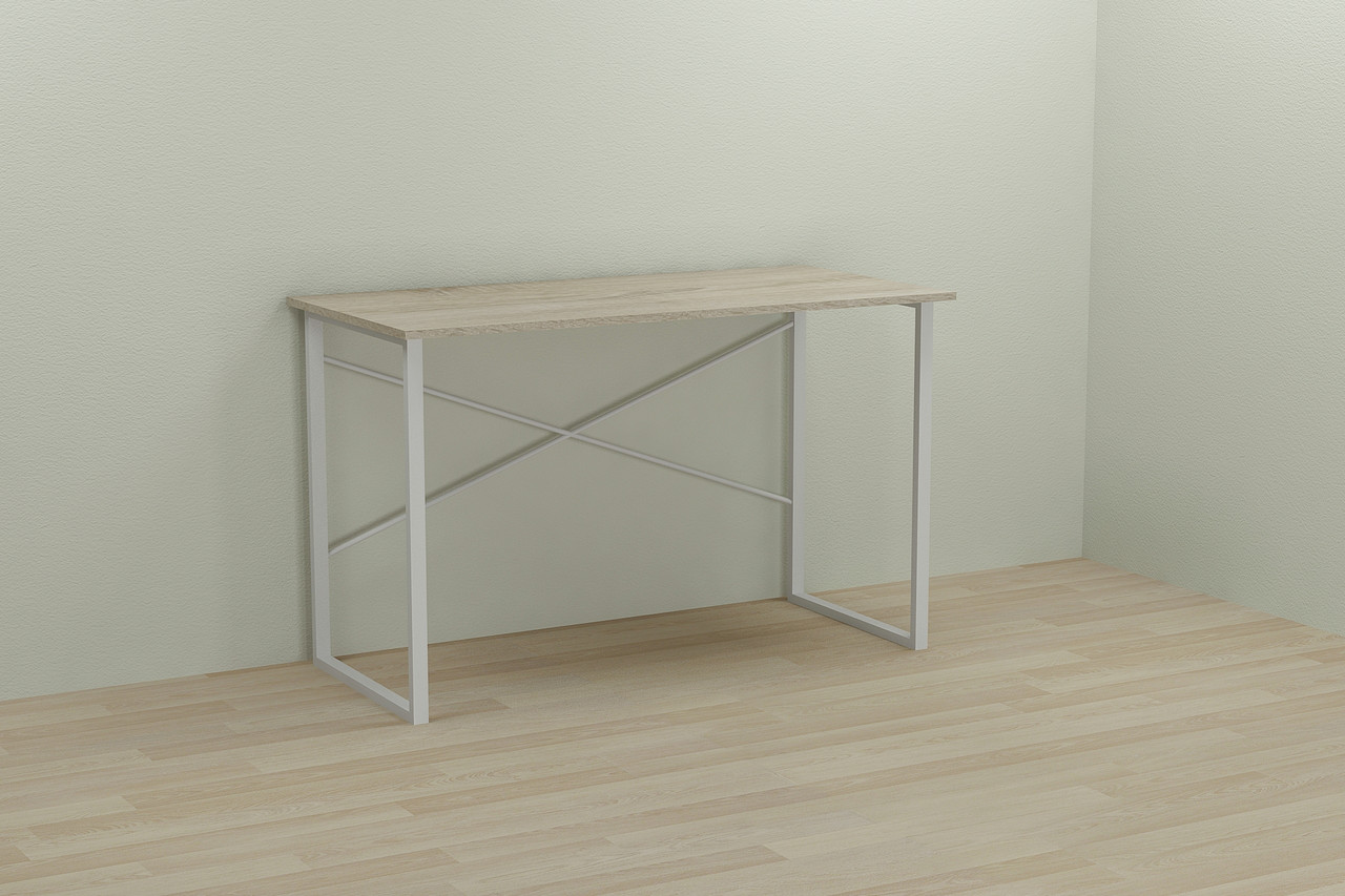 

Компьютерный стол Ferrum-decor Дейв 75x140x60 белый ДСП Дуб Сонома 16мм