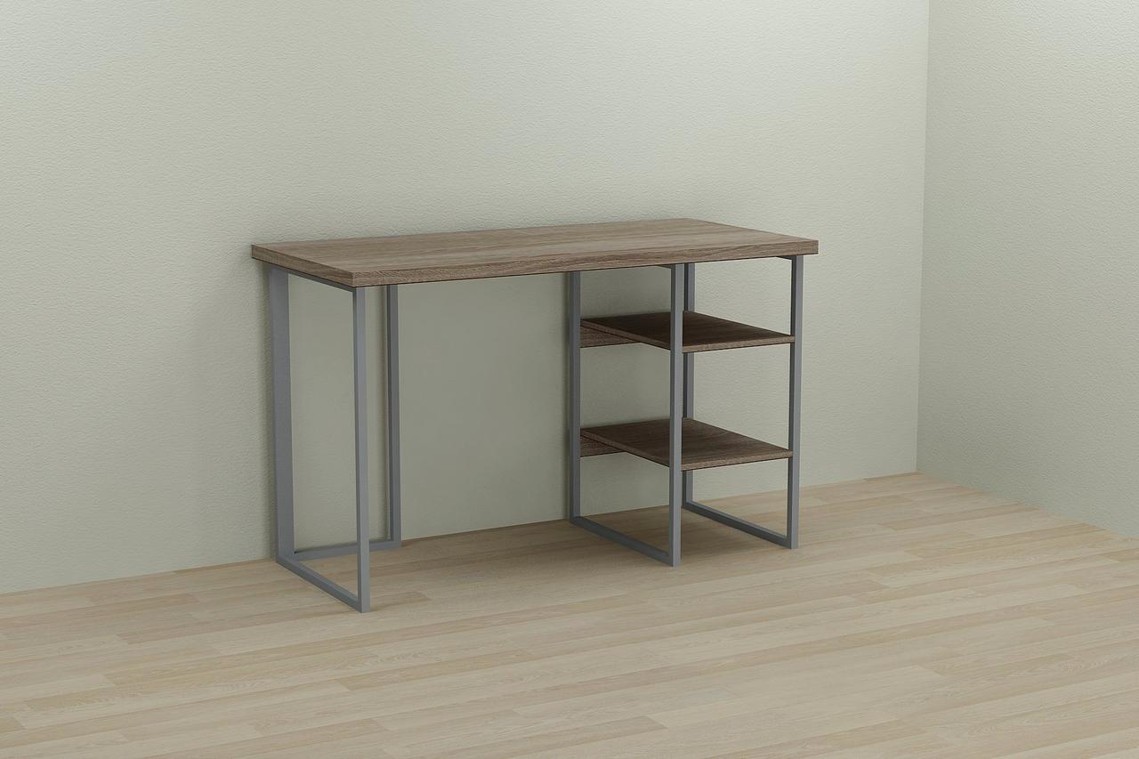 

Компьютерный стол Ferrum-decor Кевин 75x120x70 серый ДСП Дуб Сонома Труфель 32мм