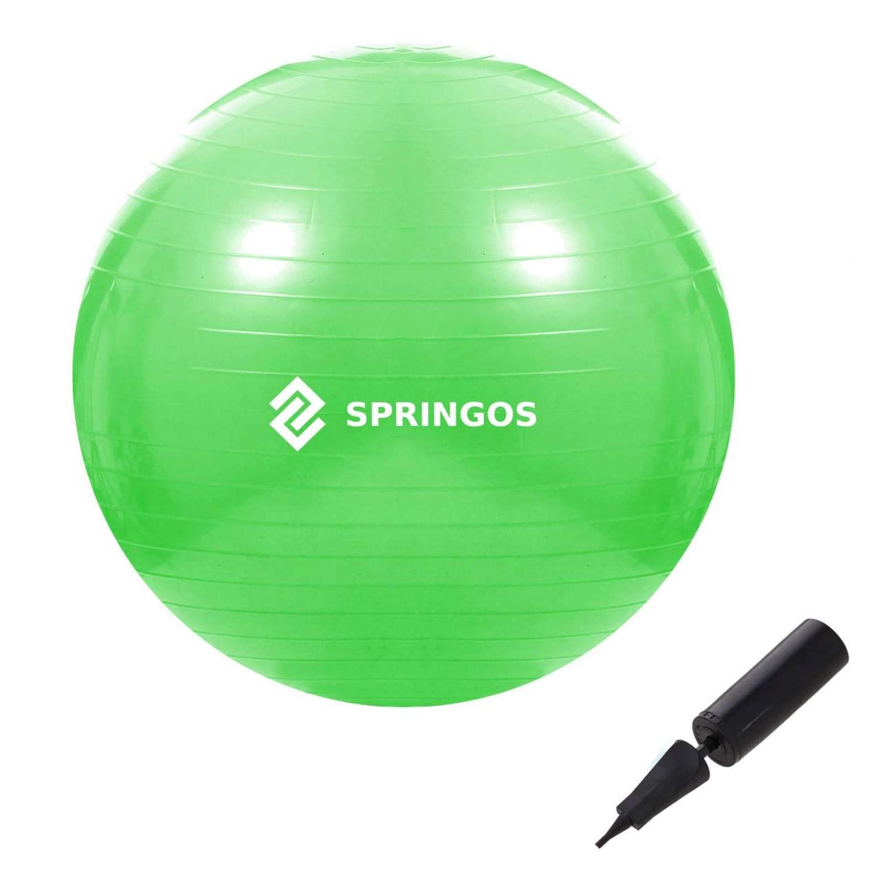 

Мяч для фитнеса фитбол Springos 65 см Anti-Burst Green SKL41-277823