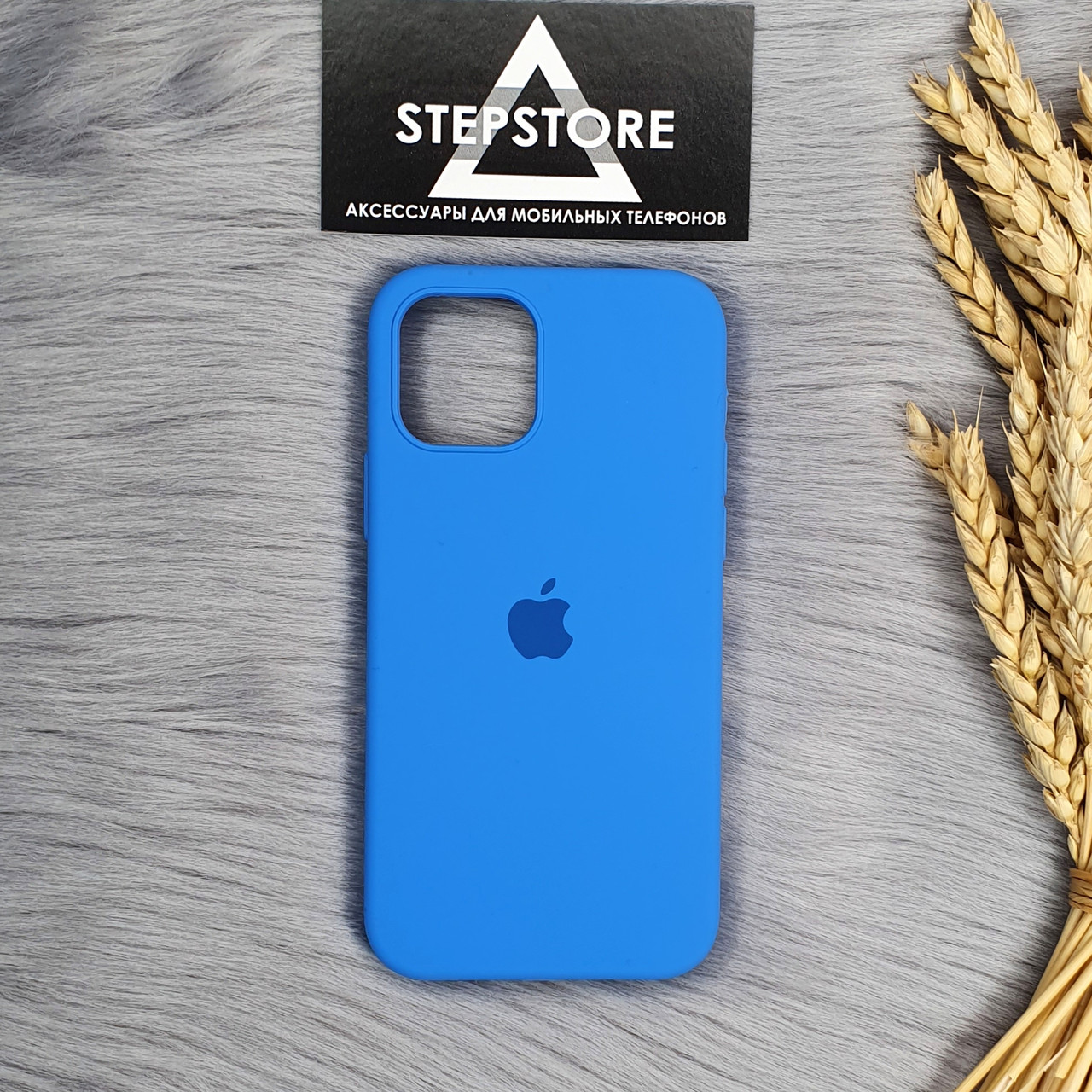 

Чехол Silicone Case Cover для iPhone 12 mini 12 12 pro 12 pro max с микрофиброй противоударный софт тач orig Royal Blue