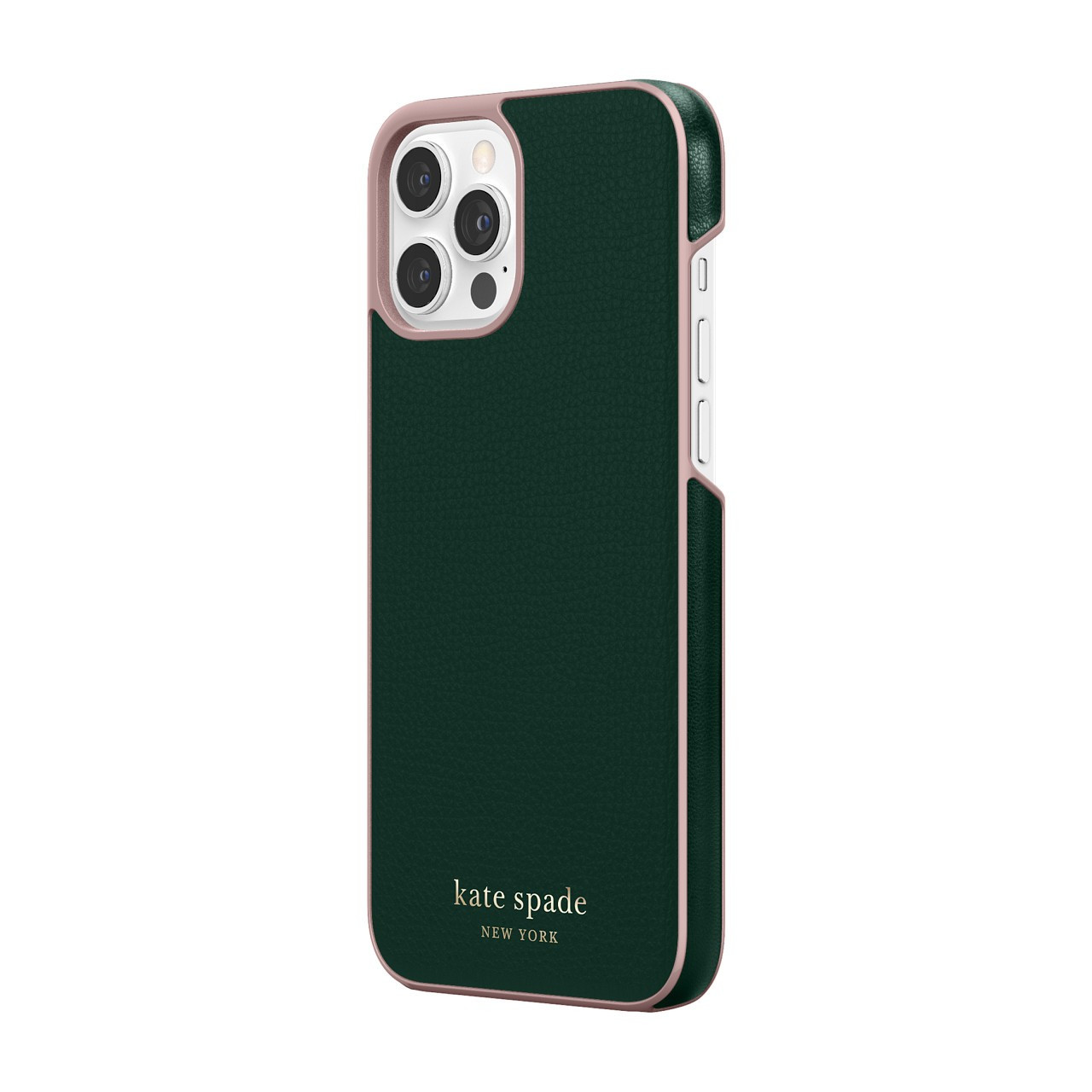 

Чехол для iPhone 12 Pro Max Kate Spade New York Wrap Case - Deep Evergreen/Rococo Pink PC/Gold Sticker Logo, Deep evergreen/rococo pin