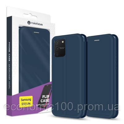 

Чехол для моб. телефона MakeFuture Samsung S10 Lite Flip (Soft-Touch PU) Blue (MCP-SS10LBL), Синий