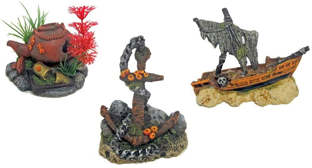 

Декор в аквариум Croci Находки из дна морского керамика 8*6, 10*11, 14*11 см (комплект 3 шт)