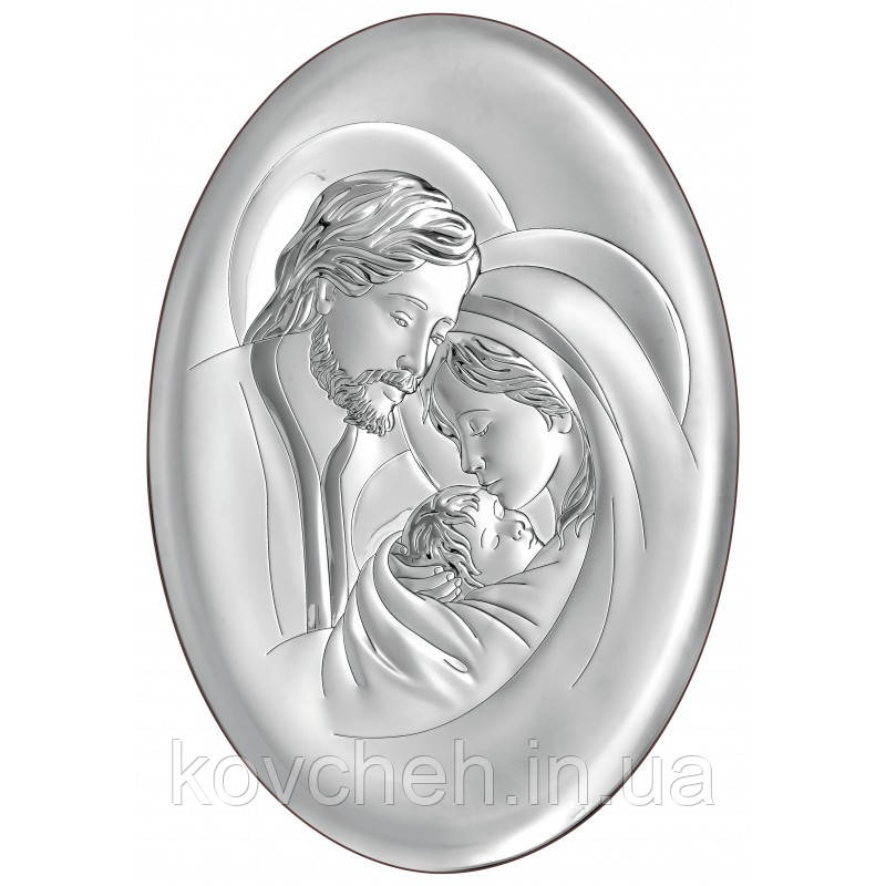 Икона серебряная "Святое Семейство", 10x13