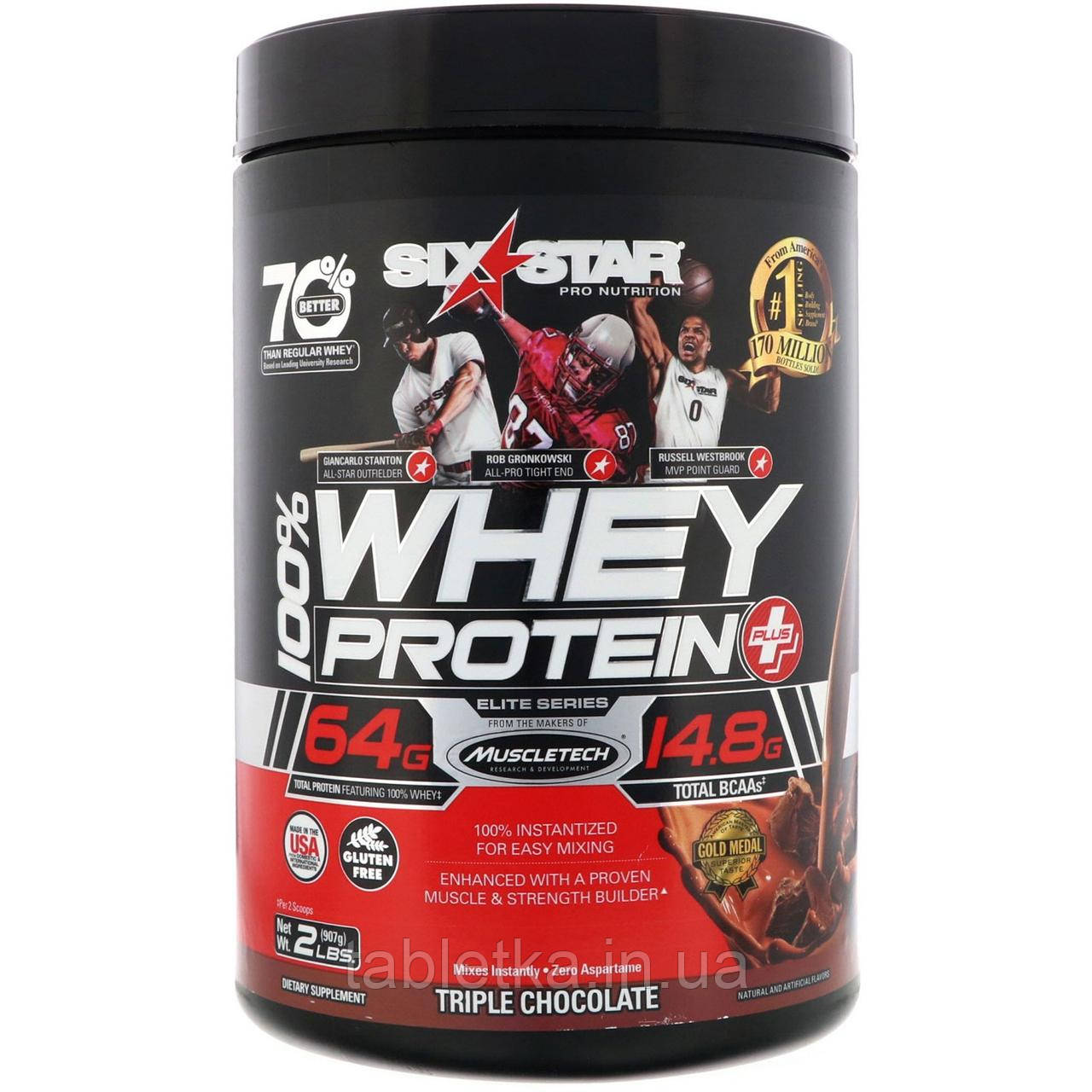 

Six Star, Six Star Pro Nutrition, 100% Whey Protein Plus, элитная серия, «Тройной шоколад», 907 г (2 фунта