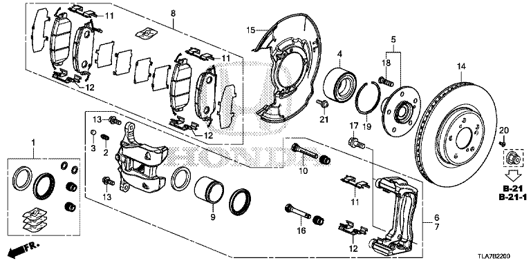 

Honda 45216TX4A01 поршень переднего супорта CR-V 17-