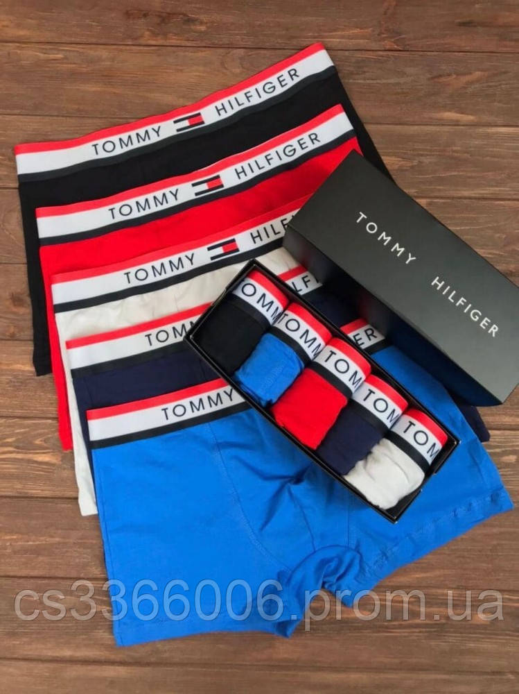 

Набор мужских трусов Tommy Hilfiger New Чёрный, Темно-синий, Белый, Голубой, Красный