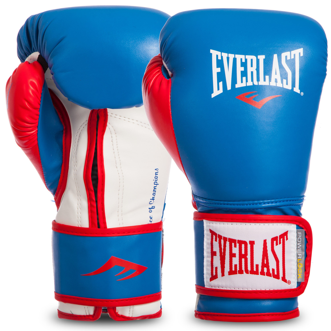 

Перчатки боксерские PU на липучке EVERLAST P00000728 POWERLOCK (р-р 16oz, синий-красный-белый