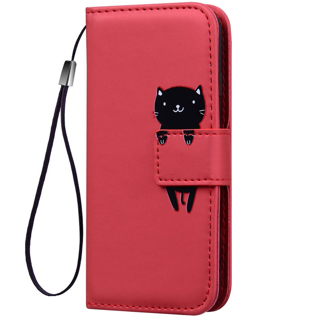 

Чехол-книжка Animal Wallet для Samsung J600 Galaxy J6 2018 Cat, Красный