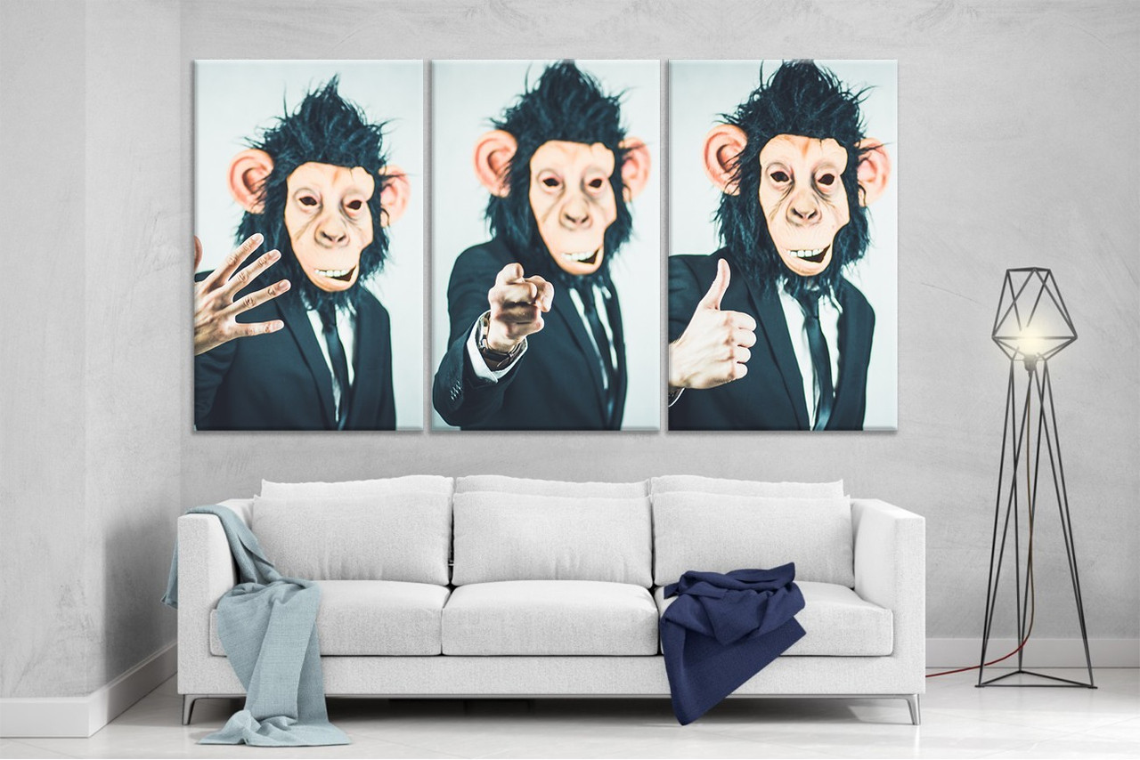 

Модульная картина на холсте DK Store 167x99 см Monkey Man (XL130)