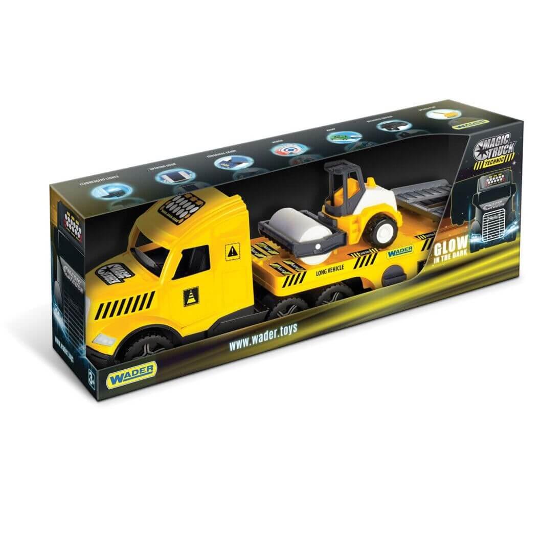 

Грузовик с катком Wader Magic Truck Technic желтый с черным (36450)