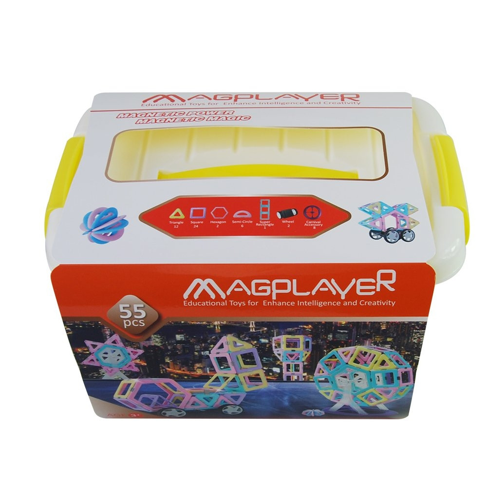

Конструктор Magplayer магнитный набор бокс 55 элементов (MPT2-55)