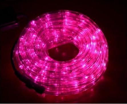 

Наружная Герметичная LED гирлянда Дюралайт "Duralight" 10 метров Розовая Pink, 180 Ламп, 8 режимов