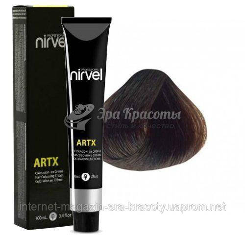 

Крем-краска для волос 4/3 Каштановый средний золотистый Artx Nirvel Professional, 100 мл