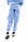 Костюм женский спортивный зимний на флисе Basic Oversize голубой осенний весенний, фото 2