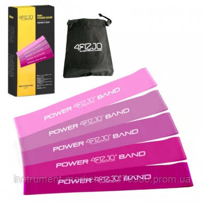 

Резинка для фитнеса и спорта лента-эспандер 4FIZJO Mini Power Band 5 шт 1-20 кг SKL41-277901