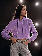 Худі Жіноче вкорочене Intruder Brand бузковий, фіолетовий, фото 1