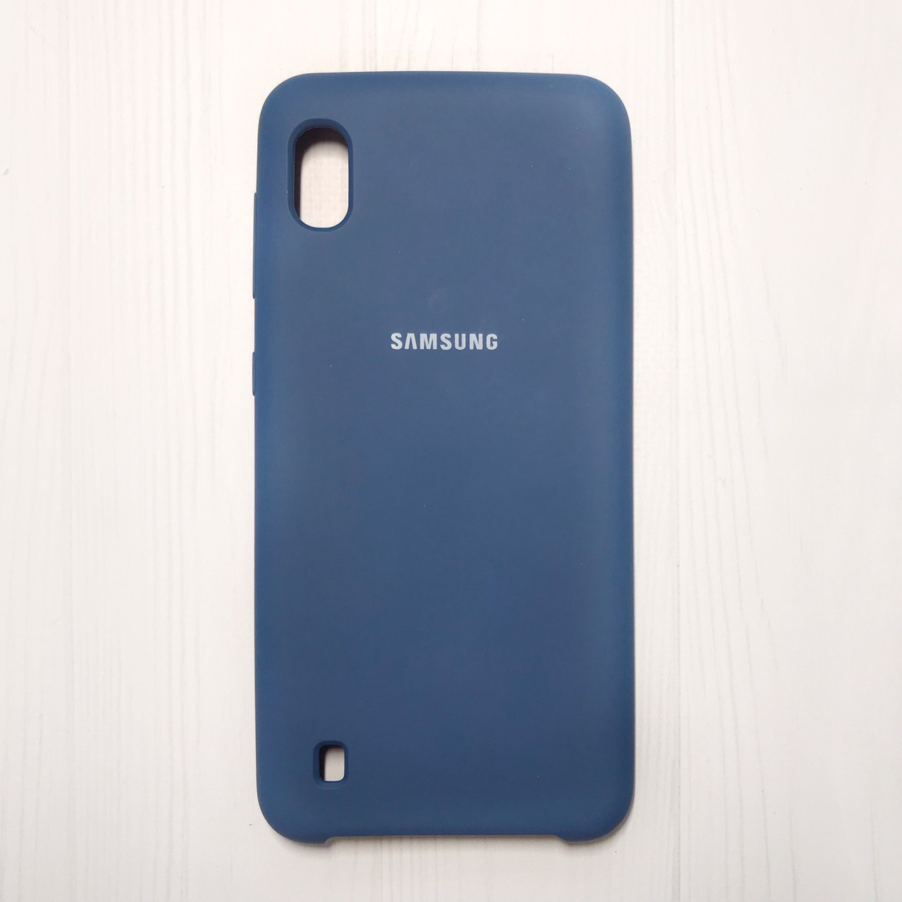 

Силиконовый чехол-накладка Silicone Case для Samsung A10 2019 Синий