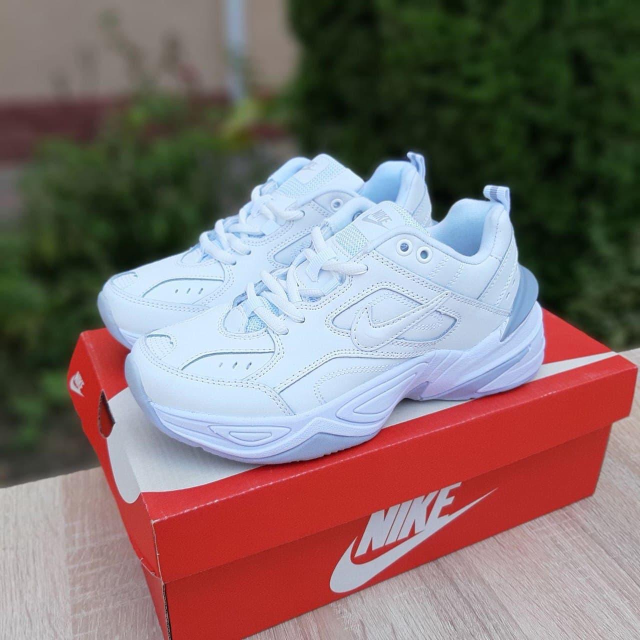 

Женские кроссовки Nike M2K Tekno (белые с серым) удобная весенняя обувь для девушек О20230, Белый