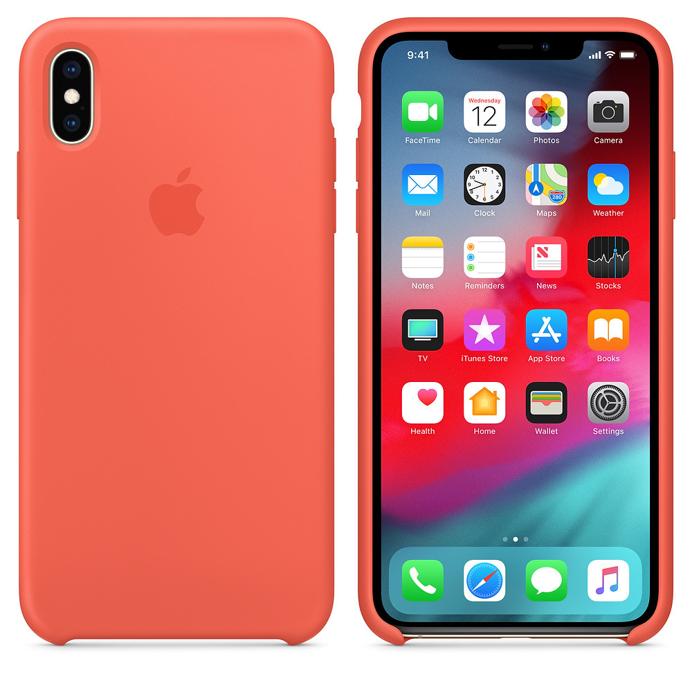 

Силиконовый чехол oneLounge Silicone Case Nectarine для iPhone XS Max OEM (MTFF2), Розовый