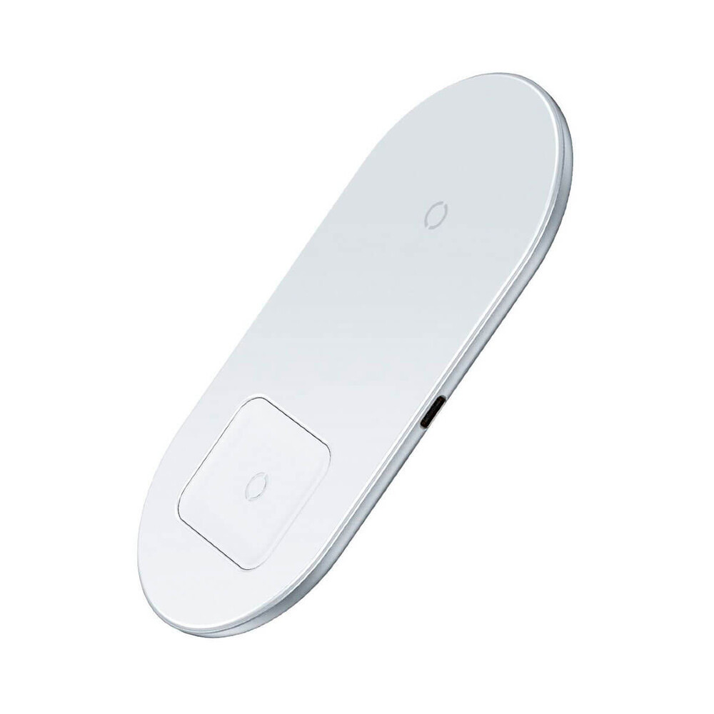 

Беспроводная зарядка для iPhone | AirPods | Samsung Baseus Simple 2-in-1 Pro Edition White