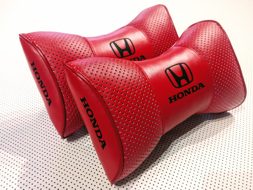 

Подушка на подголовник с логотипом Honda (Хонда), Красный