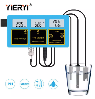 

Стационарный комбинированный монитор РН-215 pH, Salinity, Temp для аквариума