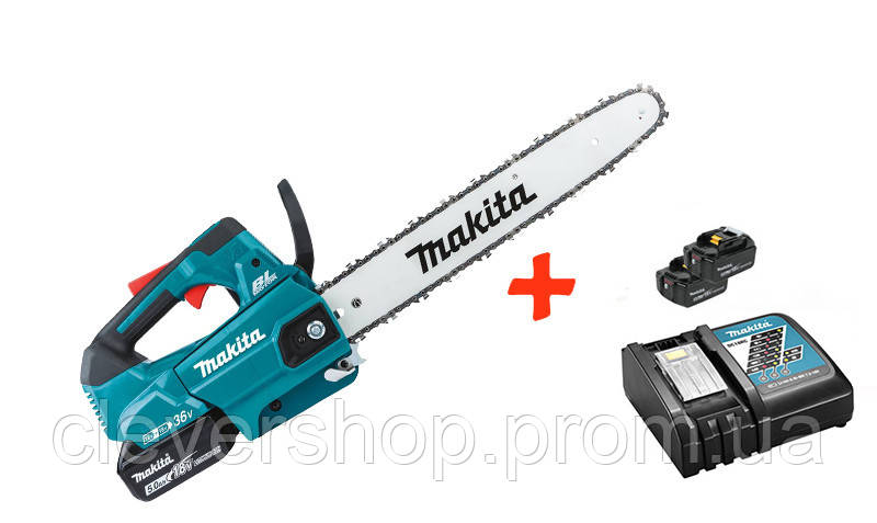 

Аккумуляторная бесщеточная цепная пила Makita DUC406Z+2 акк.18V 5 Ah+быстрозарядное ЗУ DUC406RT2, КОД: 2402933