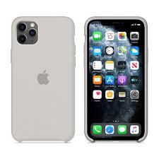 

Silicone case for iPhone 11 (10) stone, Черный