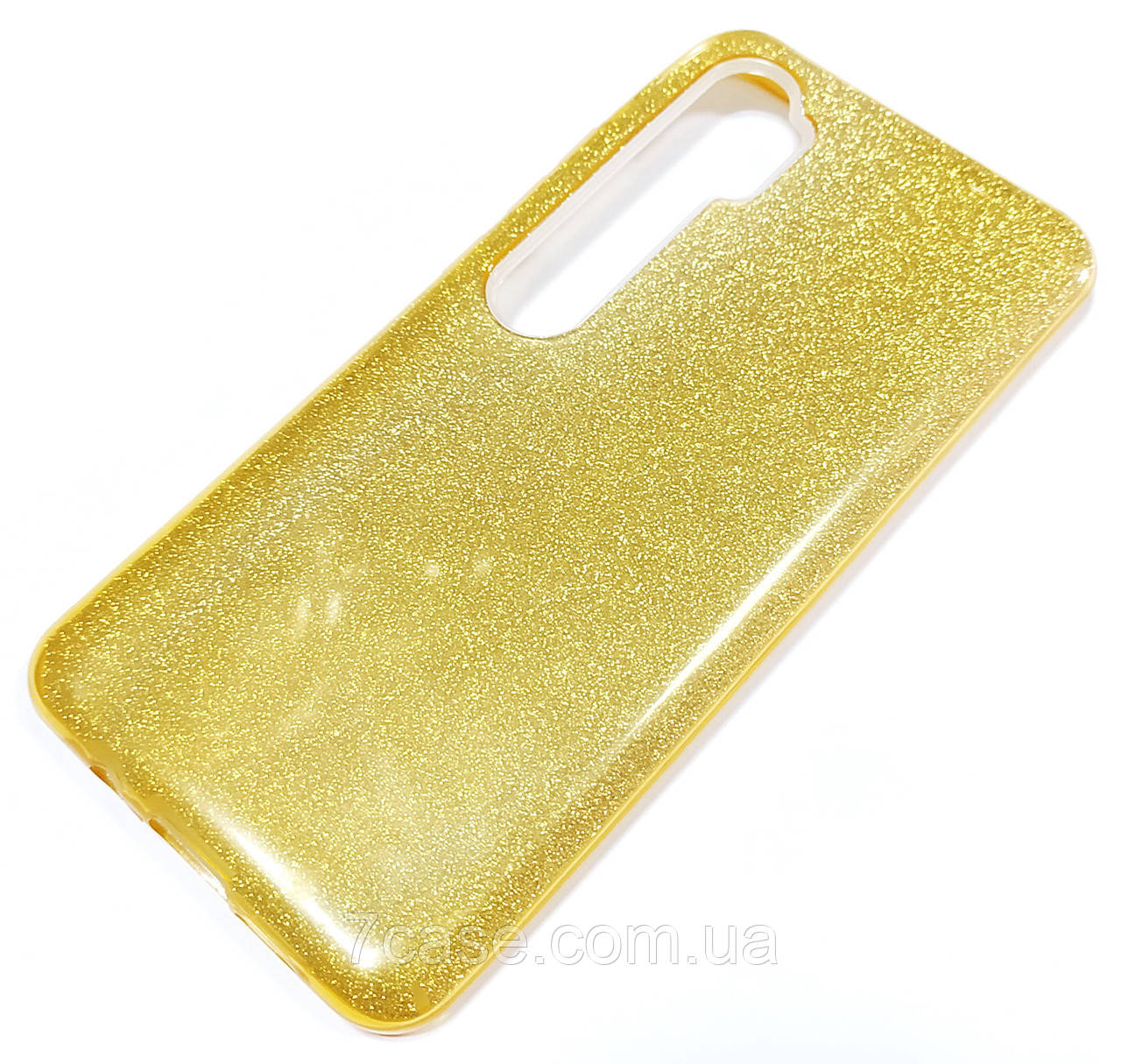 

Чехол силиконовый Shiny с блестками для Xiaomi Mi Note 10 Lite Золотистый