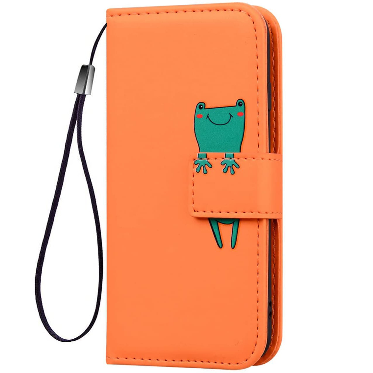 

Чехол-книжка Animal Wallet для Samsung A530 Galaxy A5 2018 Frog, Оранжевый