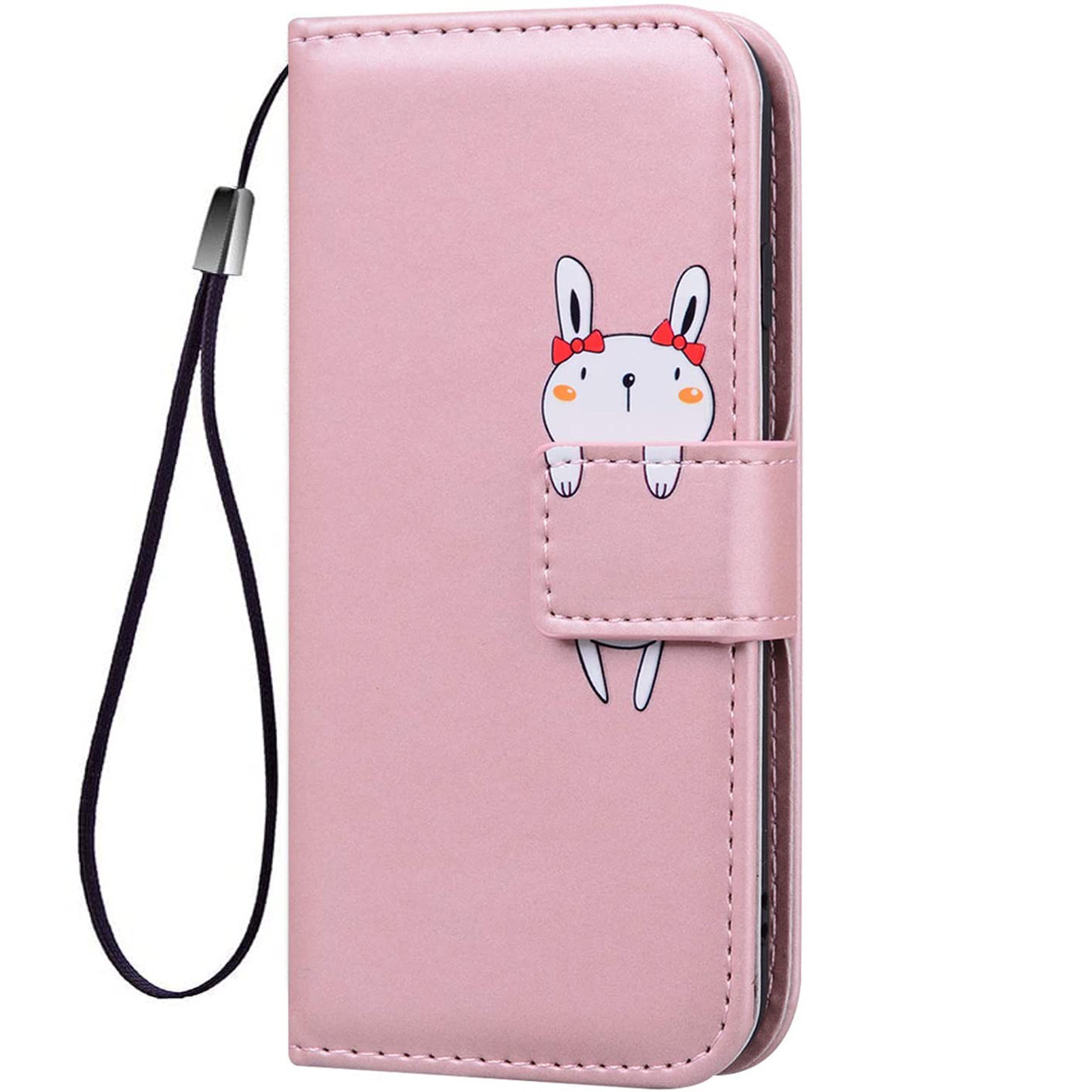 

Чехол-книжка Animal Wallet для Samsung Galaxy A8s Rabbit, Розовое золото