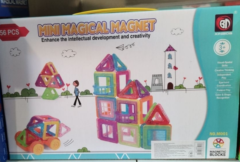 

Магнитный конструктор magical magnet (56 деталей, Разные цвета