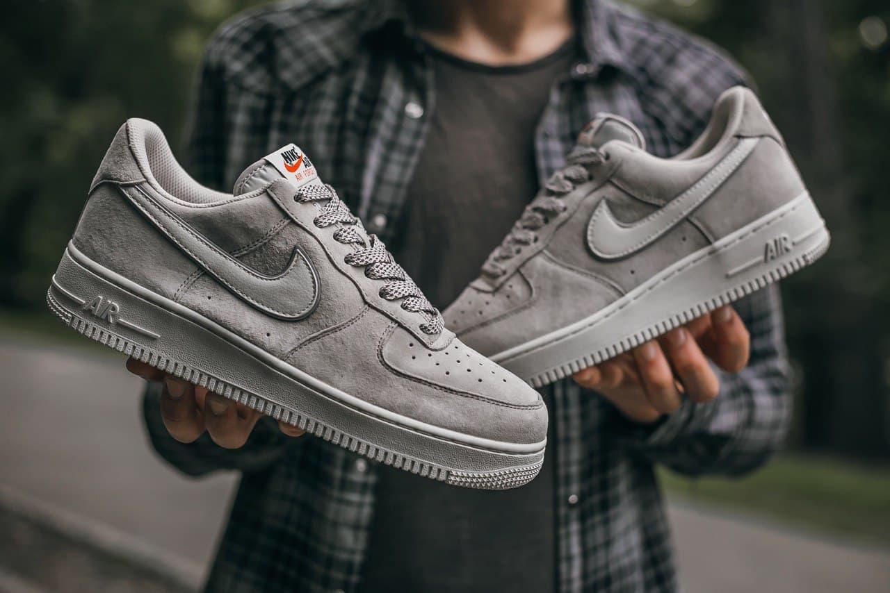 

Мужские кроссовки Nike Air Force Lou Luxury Suede Sweet Grey / Найк Аир Форс Серый, Светло-серый