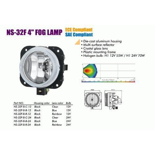 

Фары дополнительные NS-32 F-C H1/12 В/55W/модуль 4"/D=95mm (NS-32 F-C)