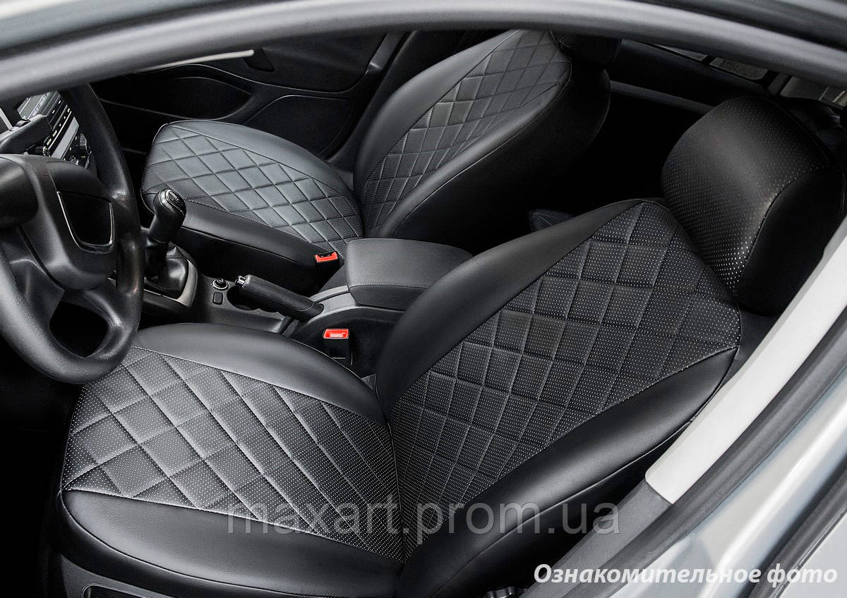 

Чехлы салона Тойота Camry (v40) 2006-2011 Эко-кожа, Ромб /черные 88954
