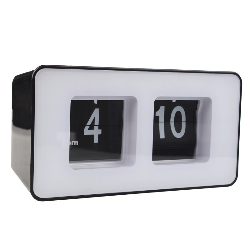 

Перекидные часы Flip Clock настольные Черно-белые (FC-7B)