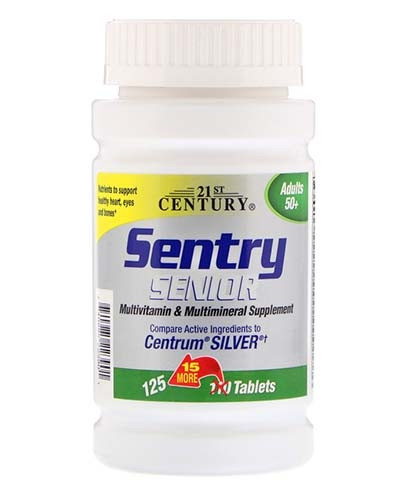 

Вітаміни і мінерали 21st Century Sentry Senior (Multivitamin & Multimineral Supplement) Adults 50+, 125 Tabs