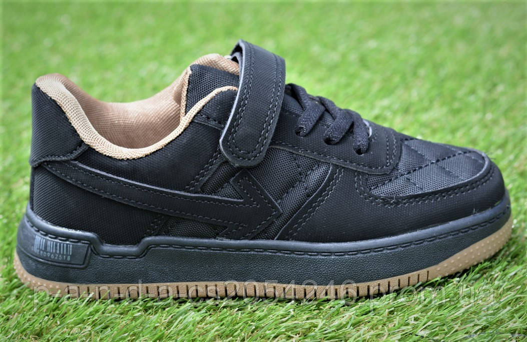 

Демисезонные детские кроссовки Nike Air Force Black найк аир форс черный, копия