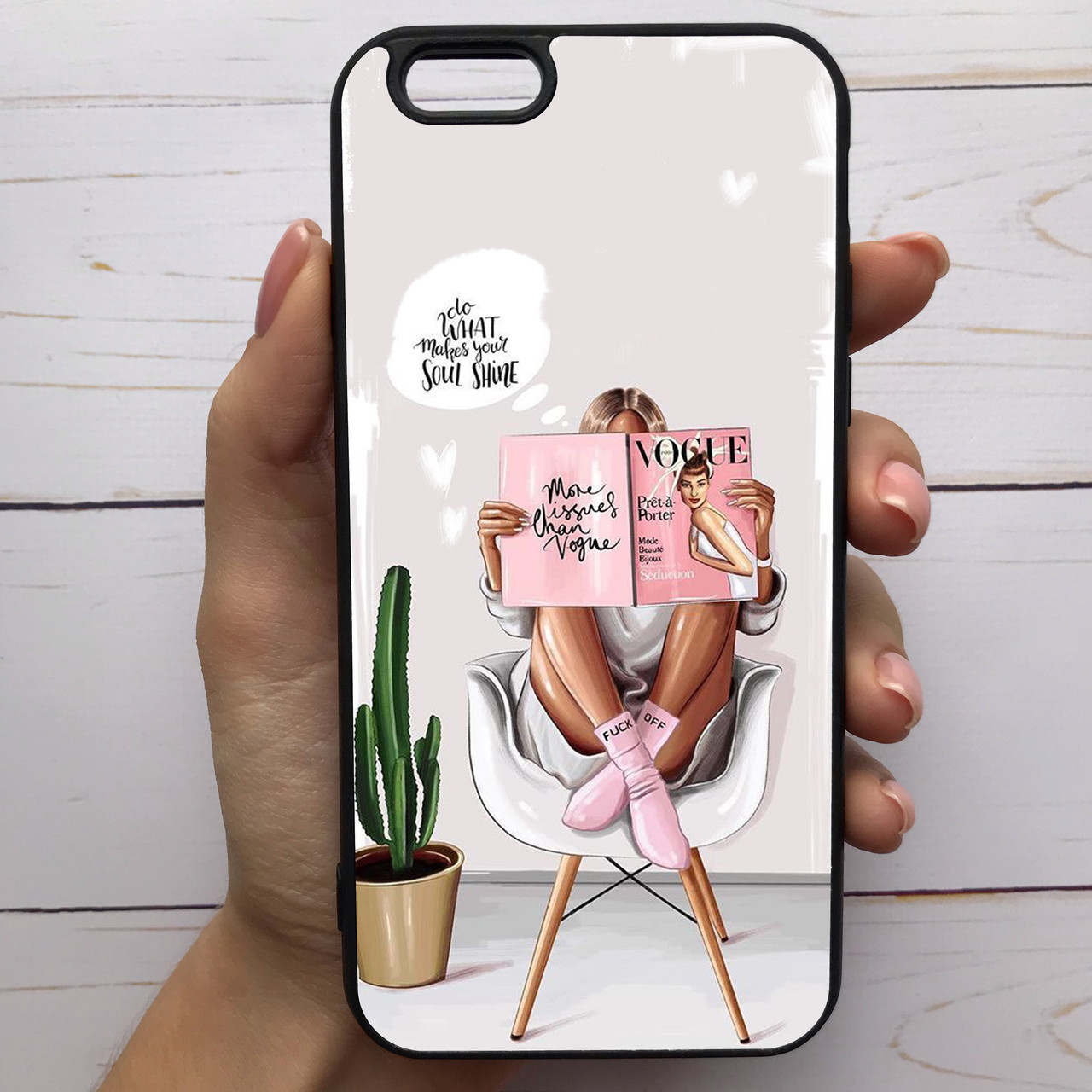 

Чехол Mood для iPhone 6 Plus/6s Plus с рисунком Журнал Vogue SKL68-284437, Разные цвета