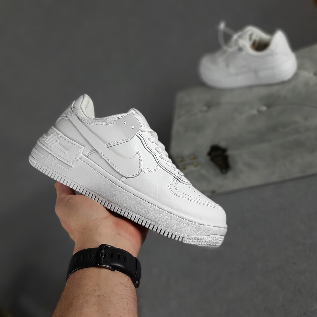 

Кроссовки женские Nike Air Force 1 Shadow белые, Найк, натуральная кожа, прошиты. Код OD-20324 40, Белый