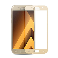 Захисне скло (захист) Full Glue для Samsung Galaxy A3 2017 A320 | A320F | A320FL | A320Y (золотий колір)