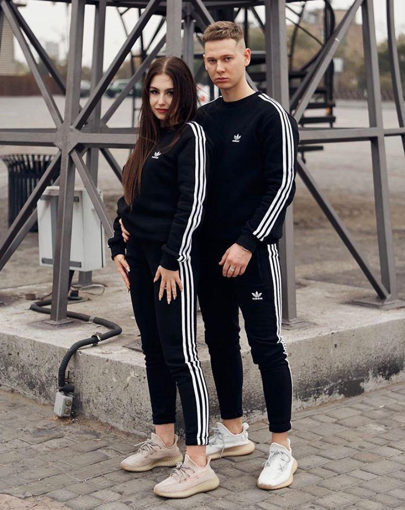 

Спортивный костюм мужской, женский Adidas Black весна/лето/осень - Адидас Черный